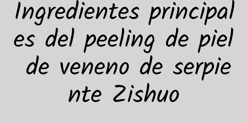 Ingredientes principales del peeling de piel de veneno de serpiente Zishuo