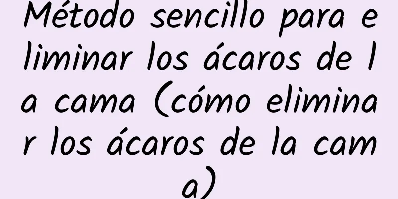 Método sencillo para eliminar los ácaros de la cama (cómo eliminar los ácaros de la cama)