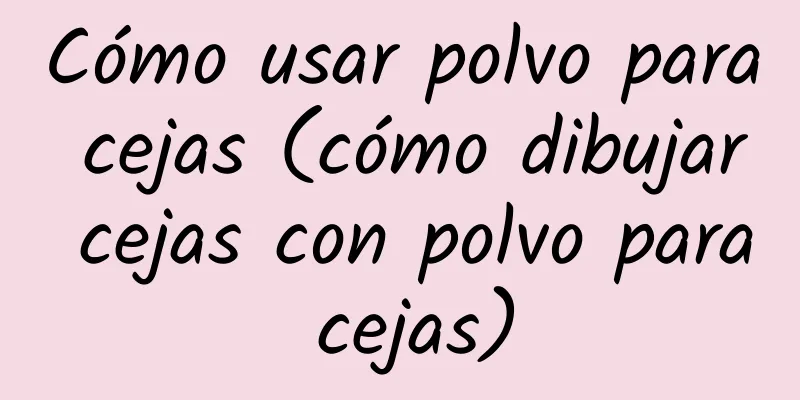 Cómo usar polvo para cejas (cómo dibujar cejas con polvo para cejas)