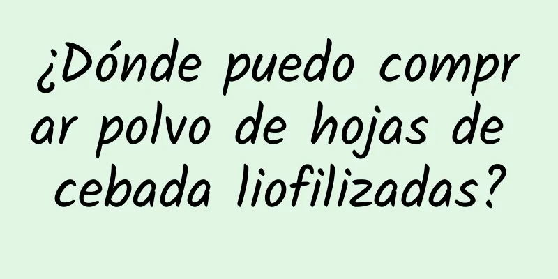 ¿Dónde puedo comprar polvo de hojas de cebada liofilizadas?