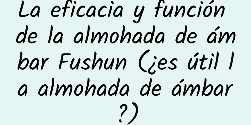 La eficacia y función de la almohada de ámbar Fushun (¿es útil la almohada de ámbar?)