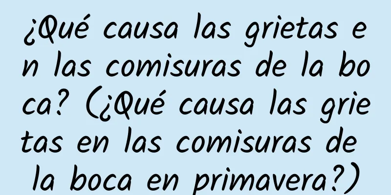 ¿Qué causa las grietas en las comisuras de la boca? (¿Qué causa las grietas en las comisuras de la boca en primavera?)