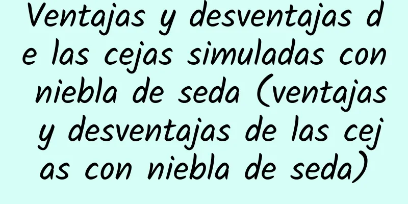 Ventajas y desventajas de las cejas simuladas con niebla de seda (ventajas y desventajas de las cejas con niebla de seda)