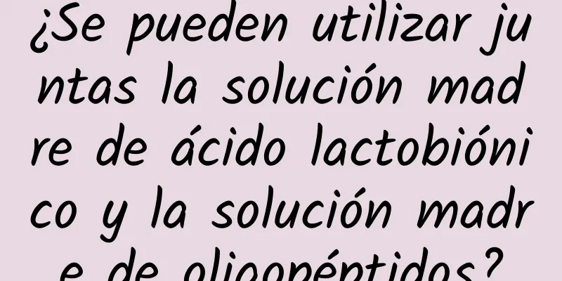 ¿Se pueden utilizar juntas la solución madre de ácido lactobiónico y la solución madre de oligopéptidos?