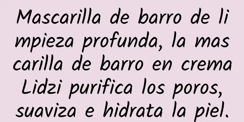 Mascarilla de barro de limpieza profunda, la mascarilla de barro en crema Lidzi purifica los poros, suaviza e hidrata la piel.