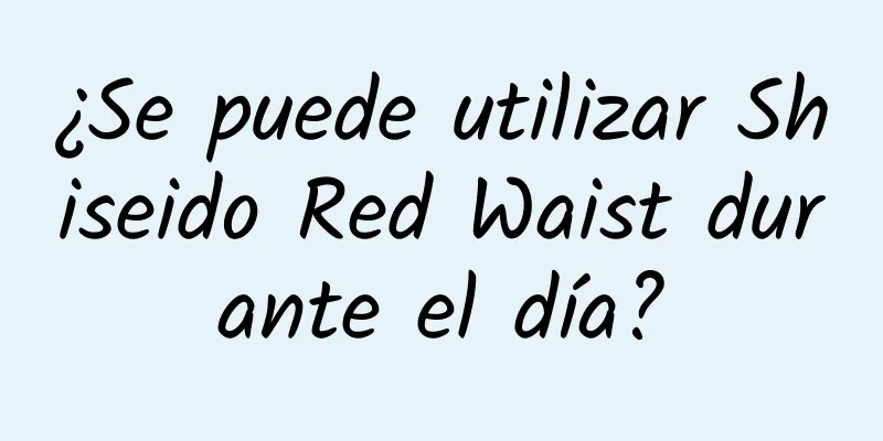 ¿Se puede utilizar Shiseido Red Waist durante el día?