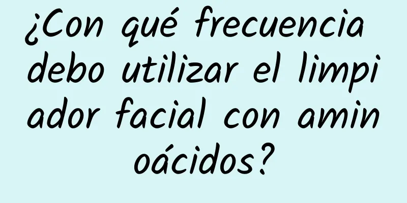 ¿Con qué frecuencia debo utilizar el limpiador facial con aminoácidos?