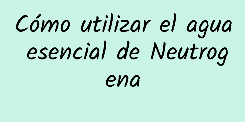 Cómo utilizar el agua esencial de Neutrogena