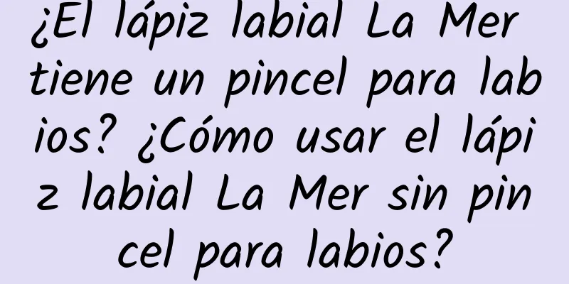 ¿El lápiz labial La Mer tiene un pincel para labios? ¿Cómo usar el lápiz labial La Mer sin pincel para labios?