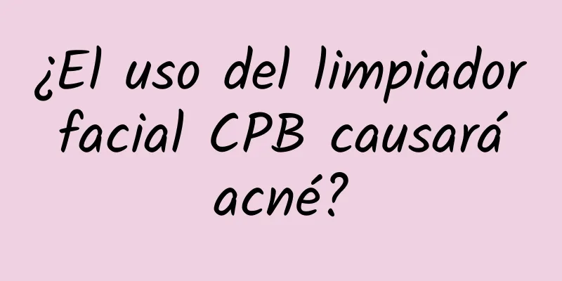 ¿El uso del limpiador facial CPB causará acné?