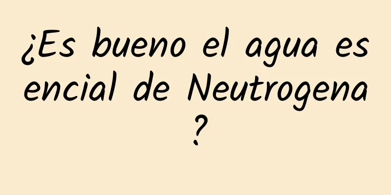 ¿Es bueno el agua esencial de Neutrogena?