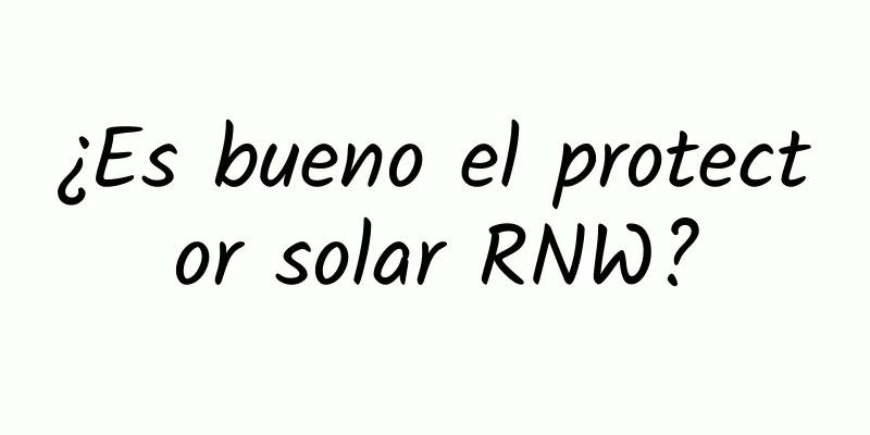 ¿Es bueno el protector solar RNW?