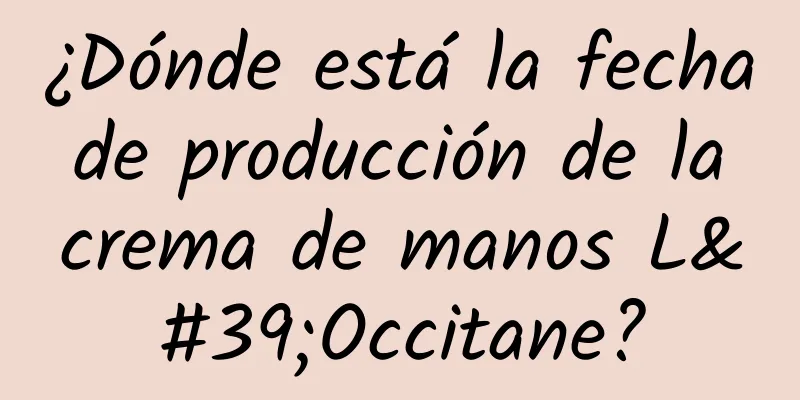 ¿Dónde está la fecha de producción de la crema de manos L'Occitane?