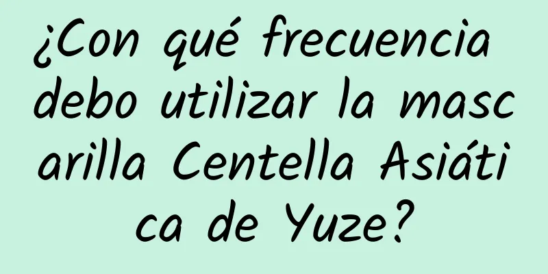 ¿Con qué frecuencia debo utilizar la mascarilla Centella Asiática de Yuze?