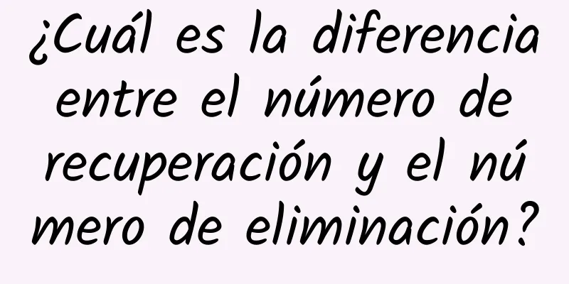 ¿Cuál es la diferencia entre el número de recuperación y el número de eliminación?