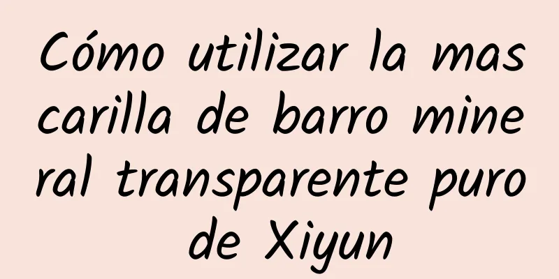 Cómo utilizar la mascarilla de barro mineral transparente puro de Xiyun