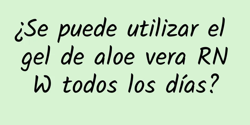 ¿Se puede utilizar el gel de aloe vera RNW todos los días?