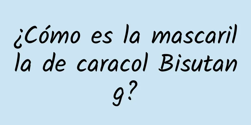 ¿Cómo es la mascarilla de caracol Bisutang?