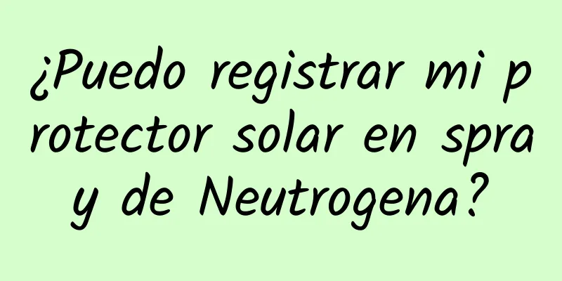 ¿Puedo registrar mi protector solar en spray de Neutrogena?