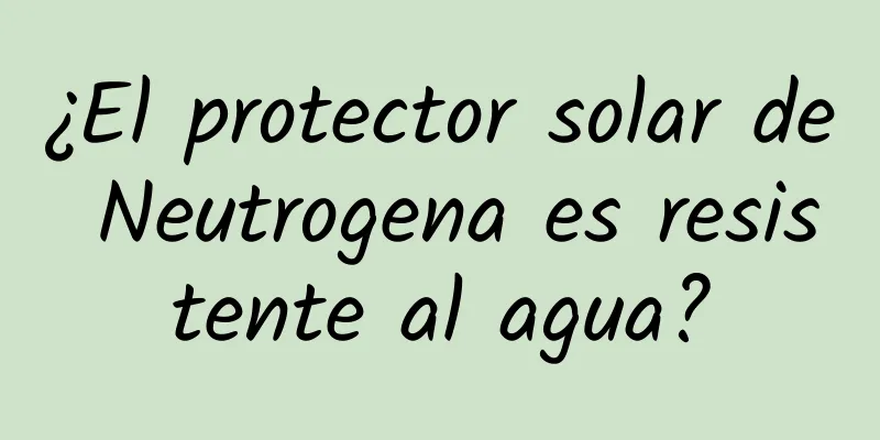 ¿El protector solar de Neutrogena es resistente al agua?