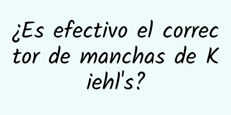 ¿Es efectivo el corrector de manchas de Kiehl's?