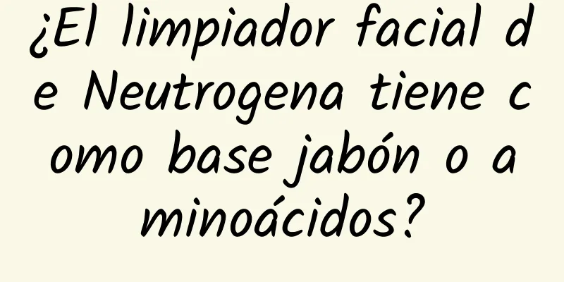 ¿El limpiador facial de Neutrogena tiene como base jabón o aminoácidos?