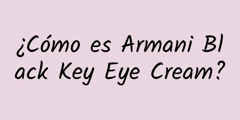 ¿Cómo es Armani Black Key Eye Cream?