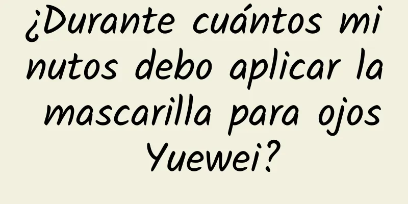 ¿Durante cuántos minutos debo aplicar la mascarilla para ojos Yuewei?