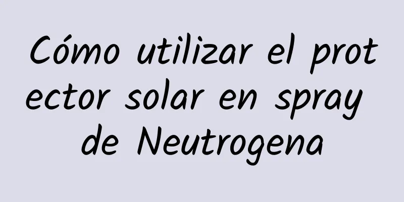 Cómo utilizar el protector solar en spray de Neutrogena