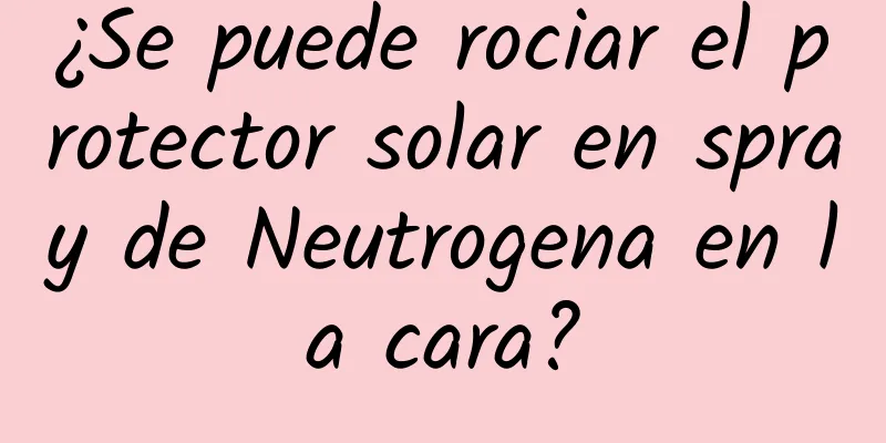 ¿Se puede rociar el protector solar en spray de Neutrogena en la cara?