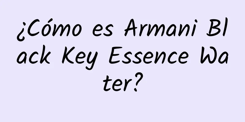 ¿Cómo es Armani Black Key Essence Water?