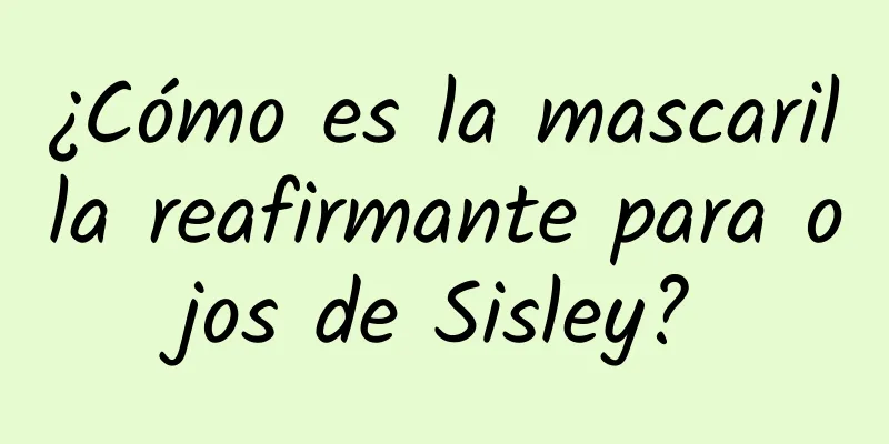 ¿Cómo es la mascarilla reafirmante para ojos de Sisley?