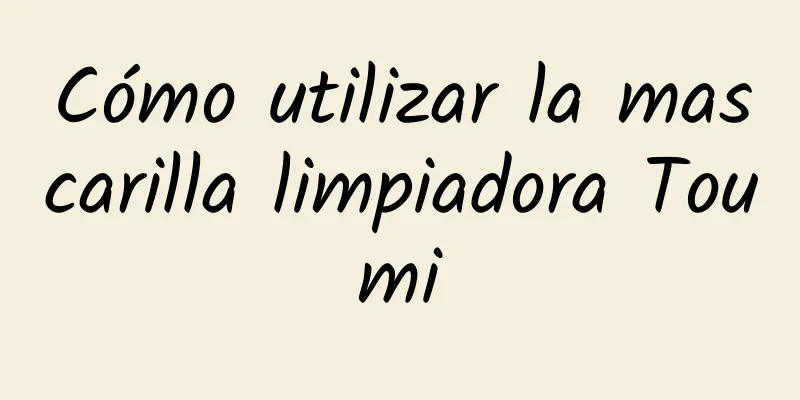 Cómo utilizar la mascarilla limpiadora Toumi
