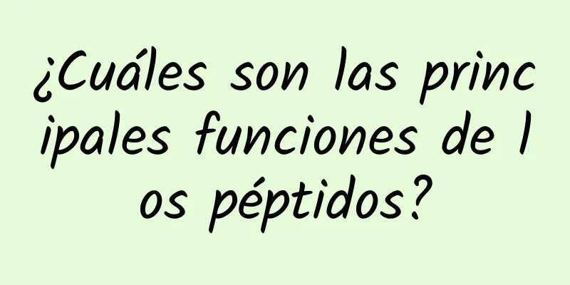 ¿Cuáles son las principales funciones de los péptidos?