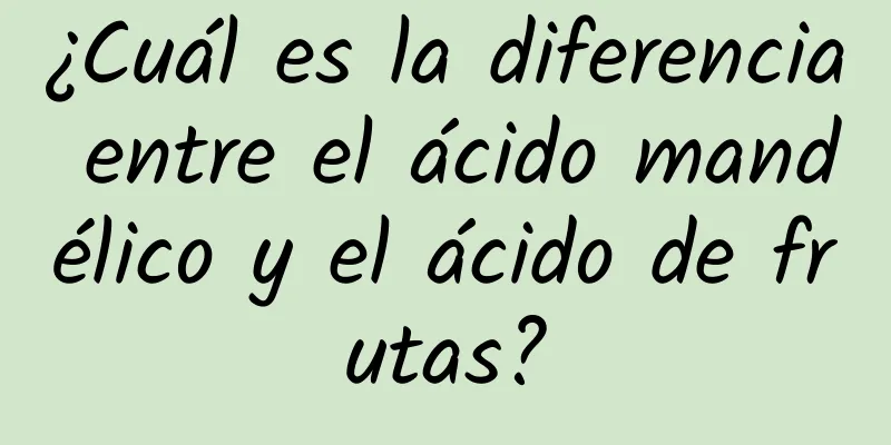 ¿Cuál es la diferencia entre el ácido mandélico y el ácido de frutas?