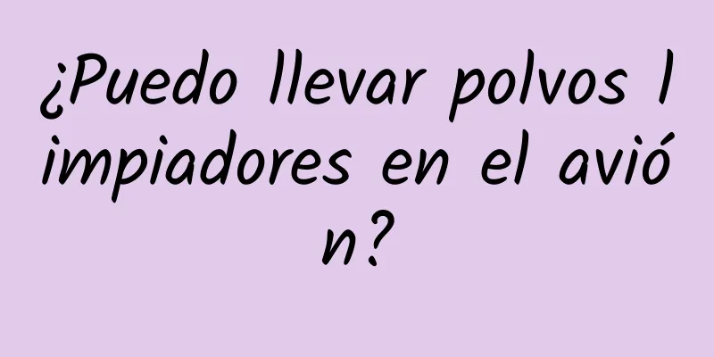 ¿Puedo llevar polvos limpiadores en el avión?