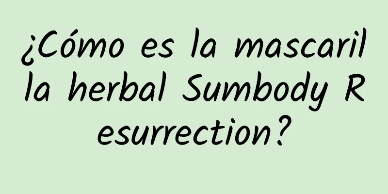 ¿Cómo es la mascarilla herbal Sumbody Resurrection?