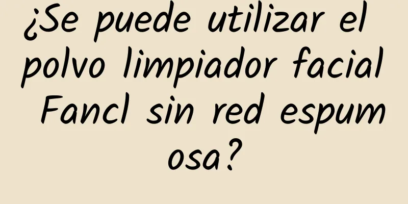 ¿Se puede utilizar el polvo limpiador facial Fancl sin red espumosa?