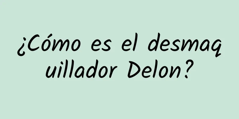 ¿Cómo es el desmaquillador Delon?