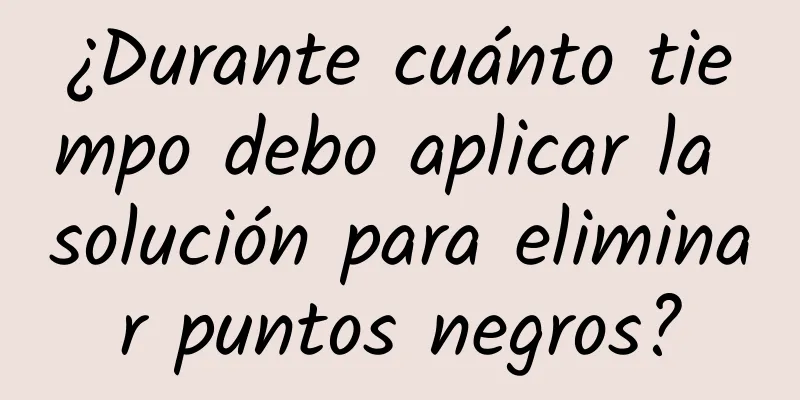 ¿Durante cuánto tiempo debo aplicar la solución para eliminar puntos negros?