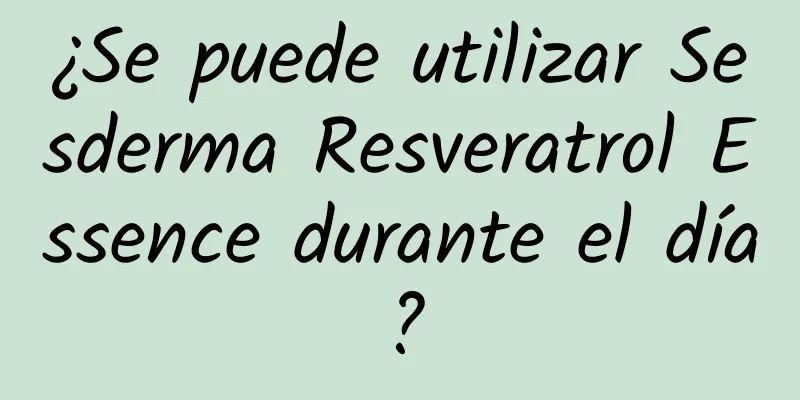 ¿Se puede utilizar Sesderma Resveratrol Essence durante el día?