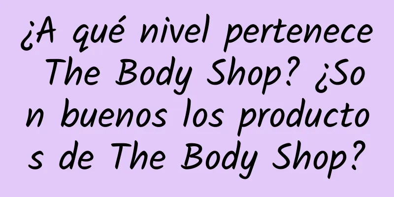 ¿A qué nivel pertenece The Body Shop? ¿Son buenos los productos de The Body Shop?