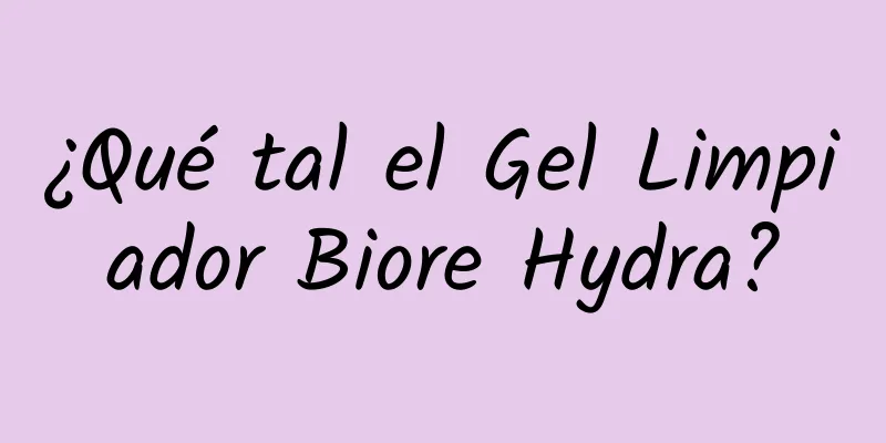 ¿Qué tal el Gel Limpiador Biore Hydra?