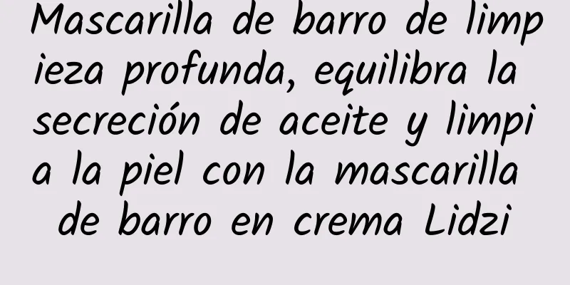 Mascarilla de barro de limpieza profunda, equilibra la secreción de aceite y limpia la piel con la mascarilla de barro en crema Lidzi