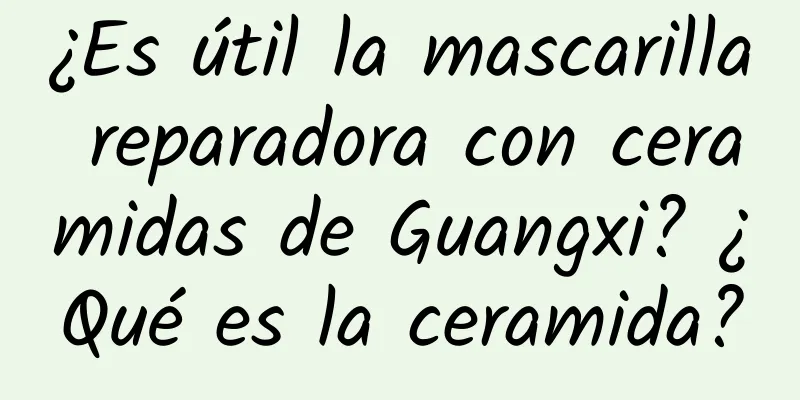 ¿Es útil la mascarilla reparadora con ceramidas de Guangxi? ¿Qué es la ceramida?