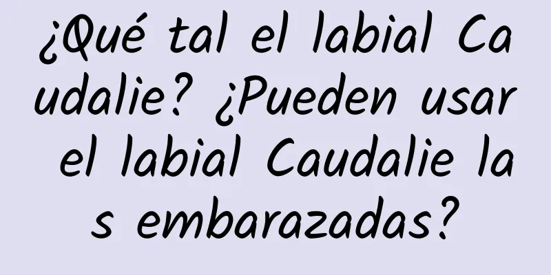 ¿Qué tal el labial Caudalie? ¿Pueden usar el labial Caudalie las embarazadas?