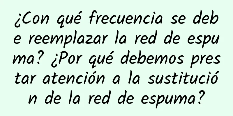 ¿Con qué frecuencia se debe reemplazar la red de espuma? ¿Por qué debemos prestar atención a la sustitución de la red de espuma?