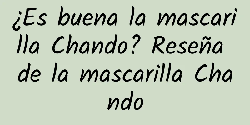 ¿Es buena la mascarilla Chando? Reseña de la mascarilla Chando