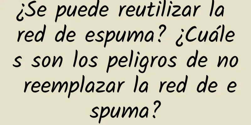 ¿Se puede reutilizar la red de espuma? ¿Cuáles son los peligros de no reemplazar la red de espuma?