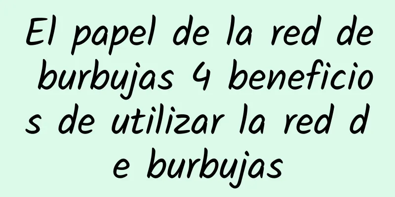 El papel de la red de burbujas 4 beneficios de utilizar la red de burbujas